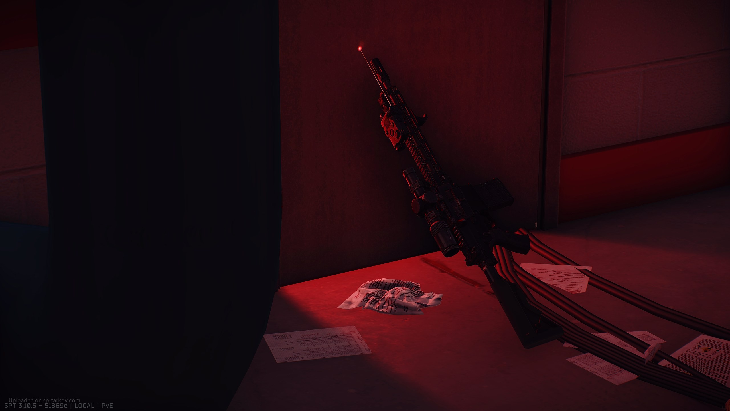 [RAW] KA SR-25 resting against door with red underglow