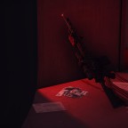 [RAW] KA SR-25 resting against door with red underglow